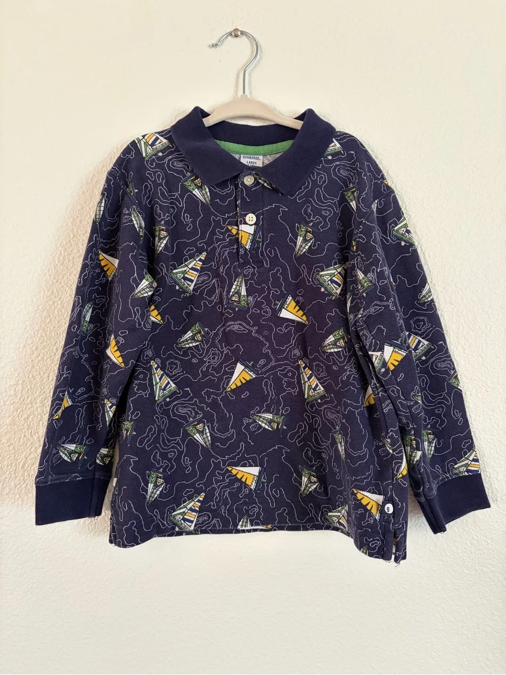 Gymboree vintage sail boat map shirt size 5 years